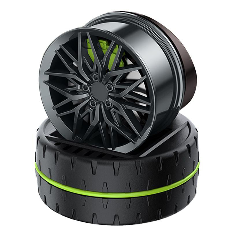 Universal Car Speed Wheel Hub Perfume Air FreshenerCar 1 Pc(green)