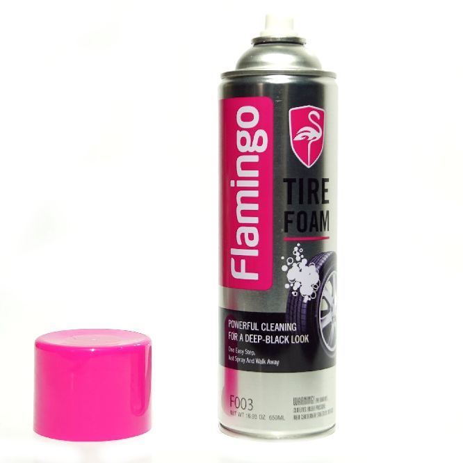Flamingo Tire Foam 650 ml – One-Step Tire Shine & Protection