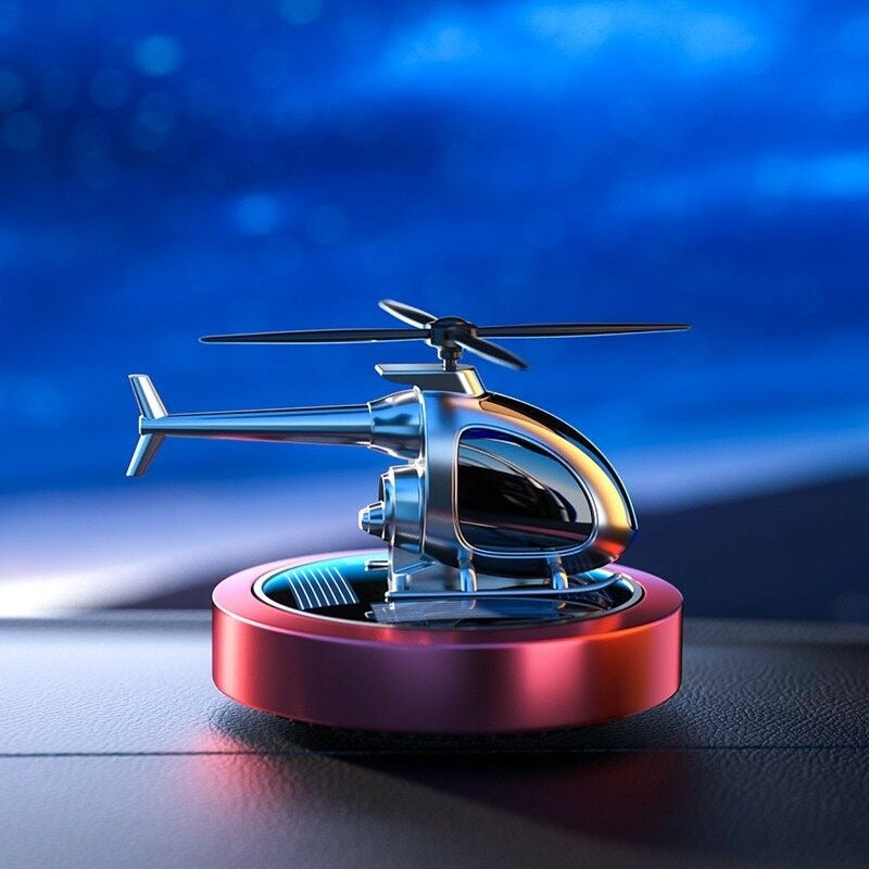 Automatic Solar Power Rotating Airplane Helicopter Car Perfume